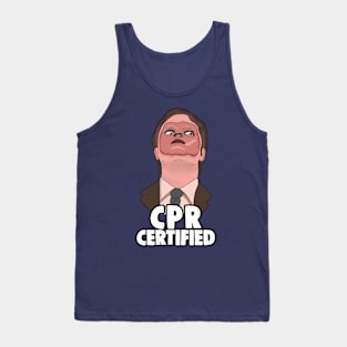 The Office Memes: Dwight CPR Certified Tank Top